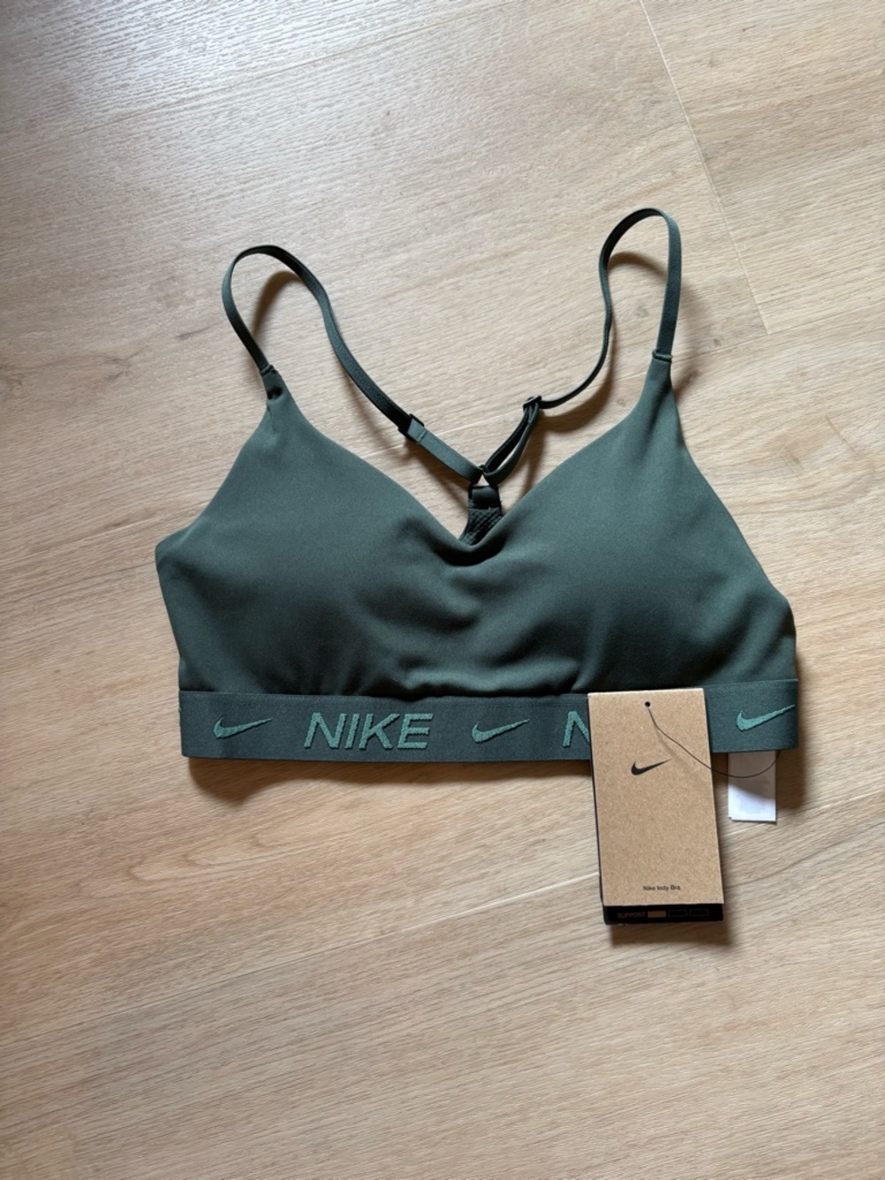 Nike Indy Light Support Padded Sports Bra Bicoastal Forest Green XS NWT